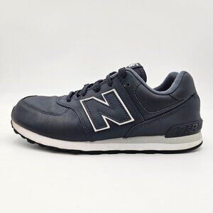 New Balance 574 Youth Kids Sneaker Shoes Grade School Navy Blue Size 4.5 M